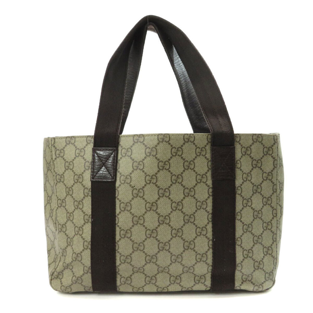 Gucci monogram Tote Bag Supreme GG canvas brown leather Brown